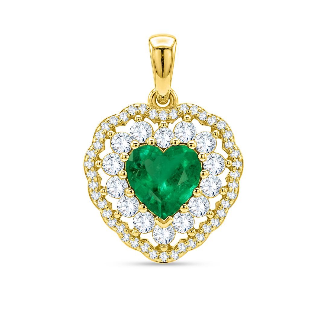 LG - 14K 1.70CT D-PENDANT LDS HRT/RDS CERTIFIED EME 1.19